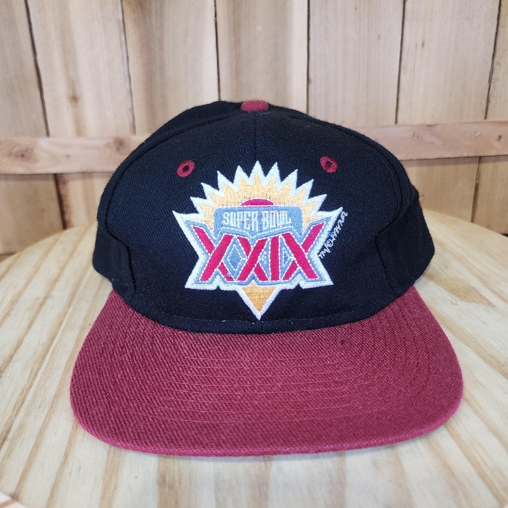 Vintage Super Bowl XXIX Hat Cap Snap‎ Back Black NFL Football Competitor 90s